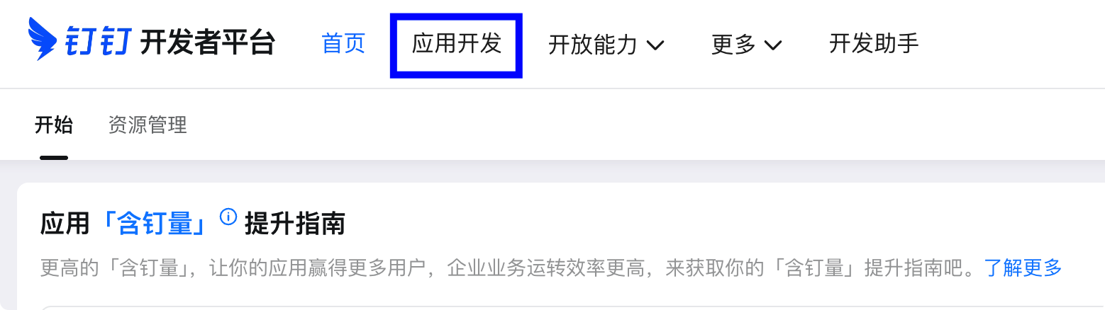图10 钉钉开发者平台